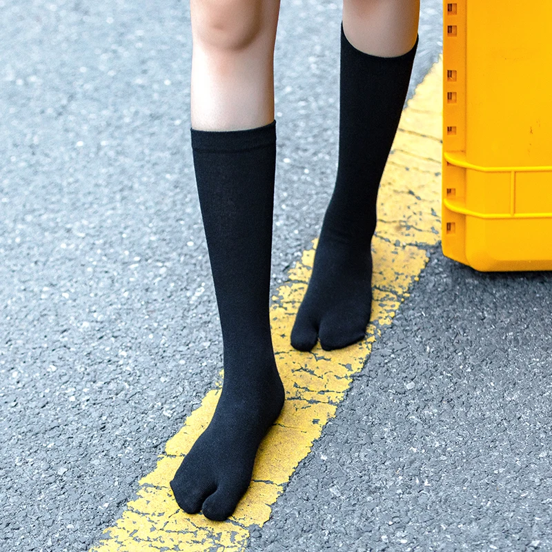 Japanese kimono pure cotton white thigh high socks cosplay girls two fingers socka long/short tube split toe socks stay ups