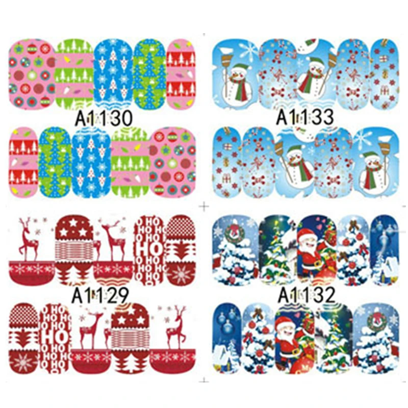 DIY Halloween Sticker Nail Art Decorations Christmas Gel Polish Manicure Accessories Pumpkin Snowman Tree | Красота и здоровье