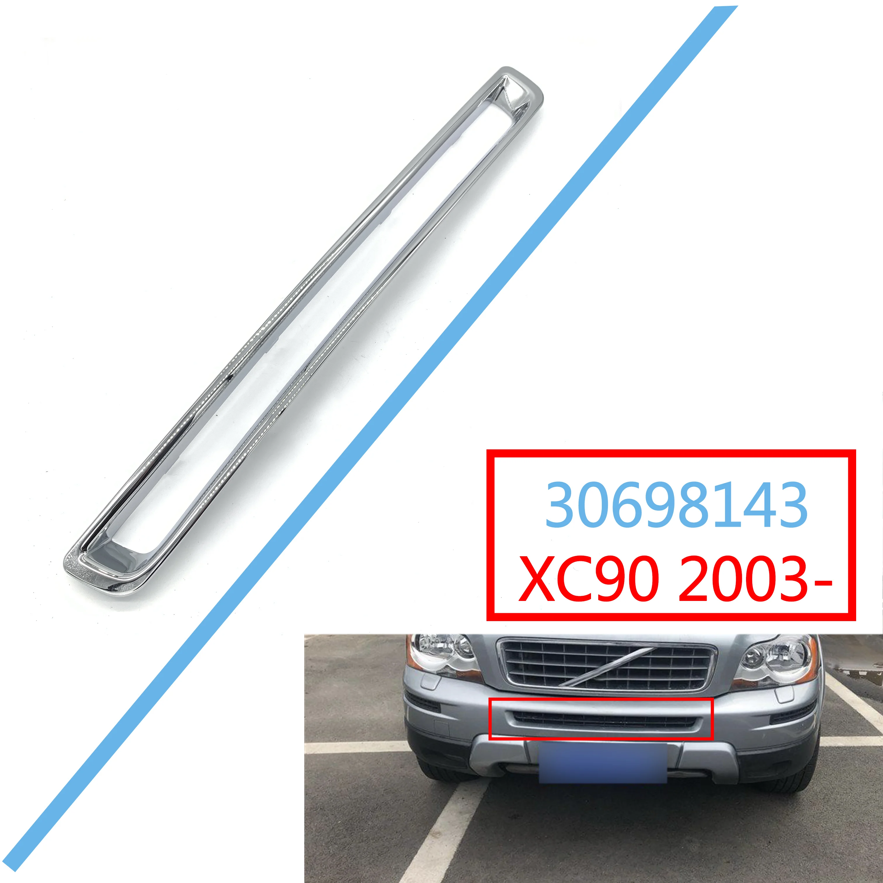 

car for 1 grill Chrome Exterior Front Plated Bumper Frame Grille bumper
