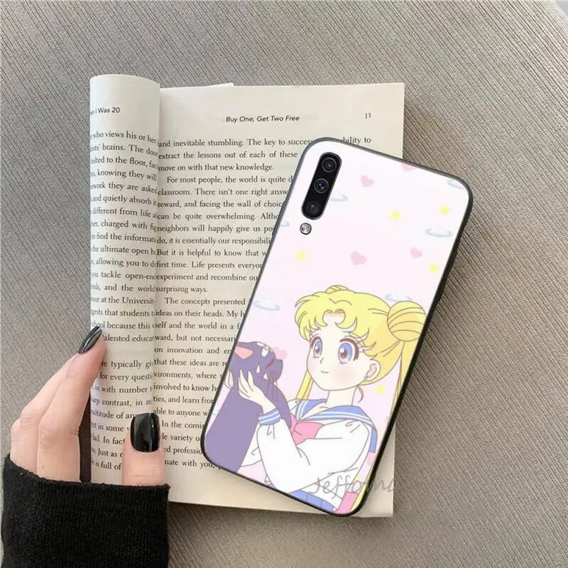 

Sailor Moon Ice cream Cartoon Phone Case For Samsung galaxy S note 7 8 9 10 20 fe edge A 6 10 20 30 50 51 70 lite plus Soft