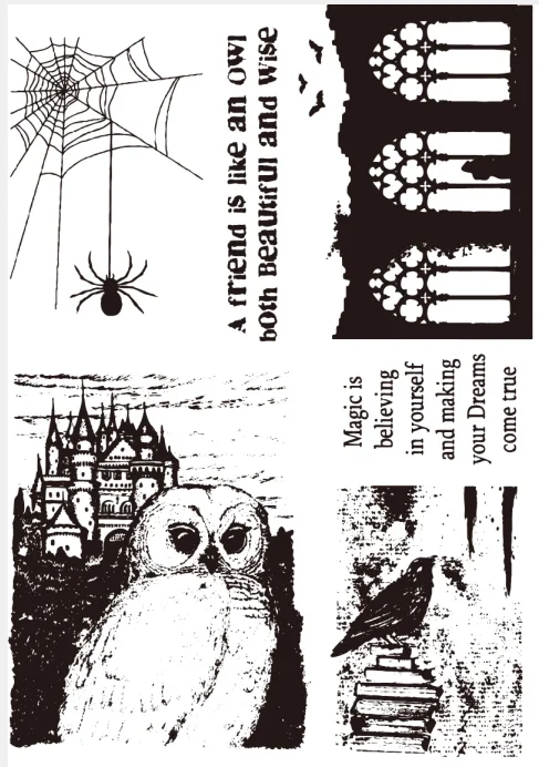 Паук Паутина/птица прозрачные штампы для сделай сам Скрапбукинг/изготовление
