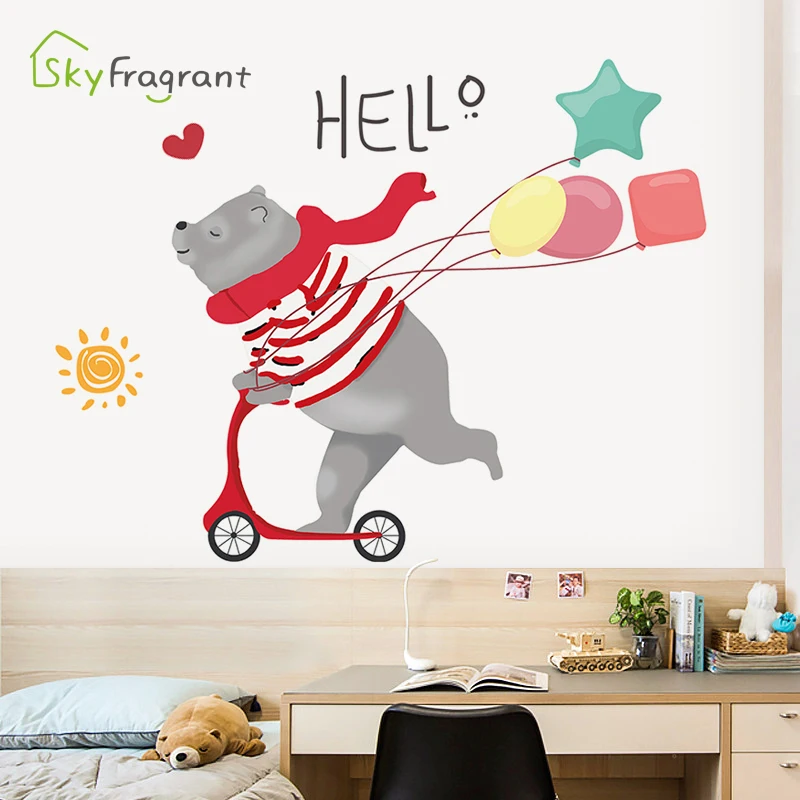 

Creative home wall sticker kids room decoration living room bedroom wall decor cartoon self-adhesive stickers house decoration