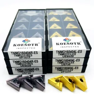 TNMG160404R TNMG160404L-ES VP15TF UE6020 высококачественные карбидные вставки внешние токарные инструменты металлические TNMG 160404R токарные инструменты