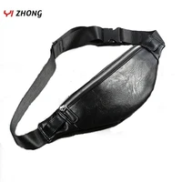 luxury leather multi functional fanny pack waterproof waistband leisure large capacity waist bag chest bag for men banana bags