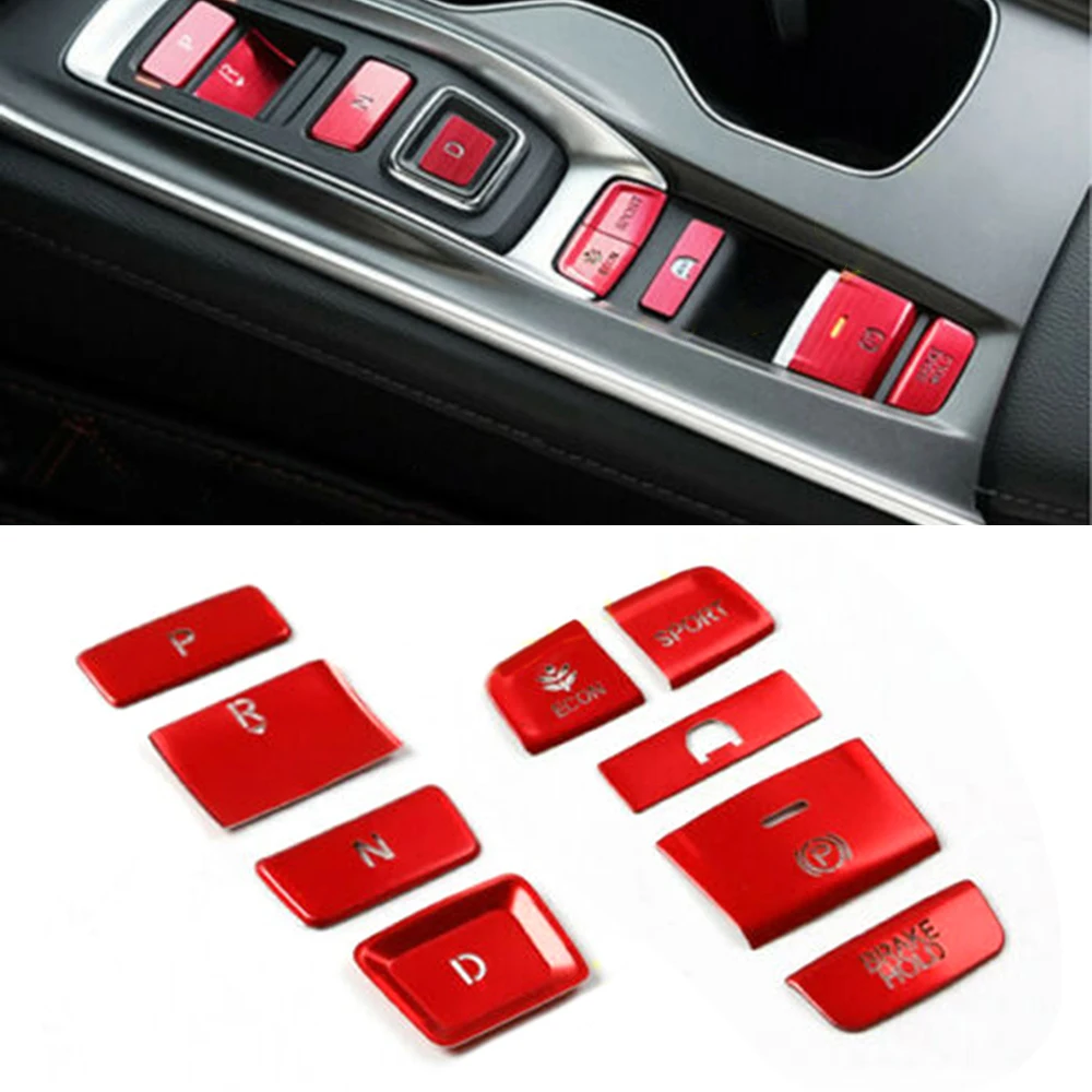 

Interior Panel Button Cover Gear Shift Box Trim Red For Honda Accord 2018-2020 Vehicles Stainless Steel