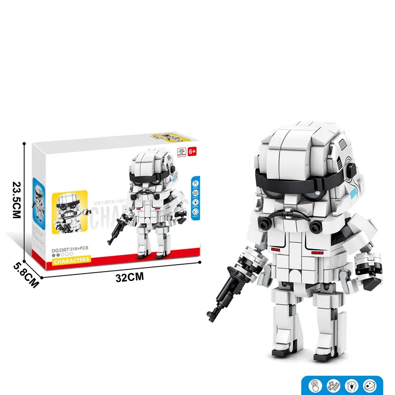 

New Star Space Wars Boba Fett Darths Stormtroopers Mandalorians Figures Vaders Buffett Cute Bricks Toys Building Blocks Gift Kid