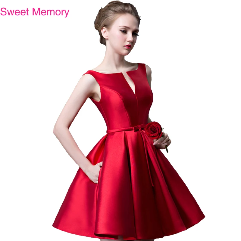 Женское Короткое платье подружки невесты Sweet Memory зеленое темно синее золотистое