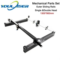 Mechanical Parts Set 1300mm900mm Outer Sliding Rails Single Double Head DIY CO2 Laser 1390 CO2 Laser Engraving Cutting Machine