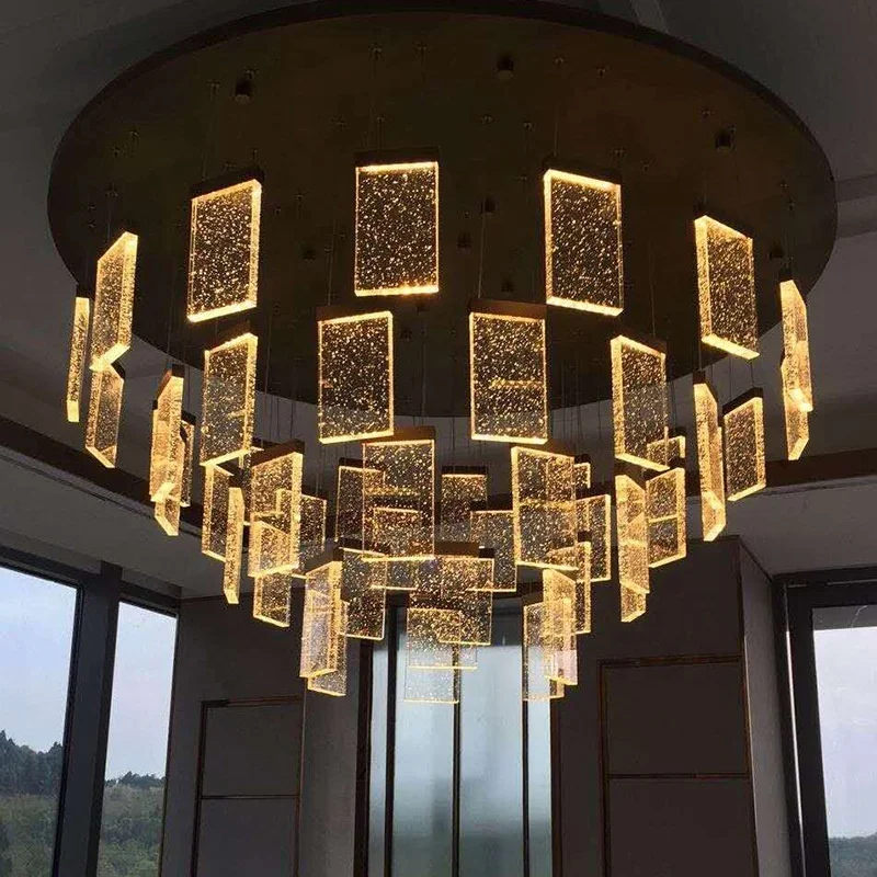 Изготовленная на заказ современная светодиодная хрустальная люстра