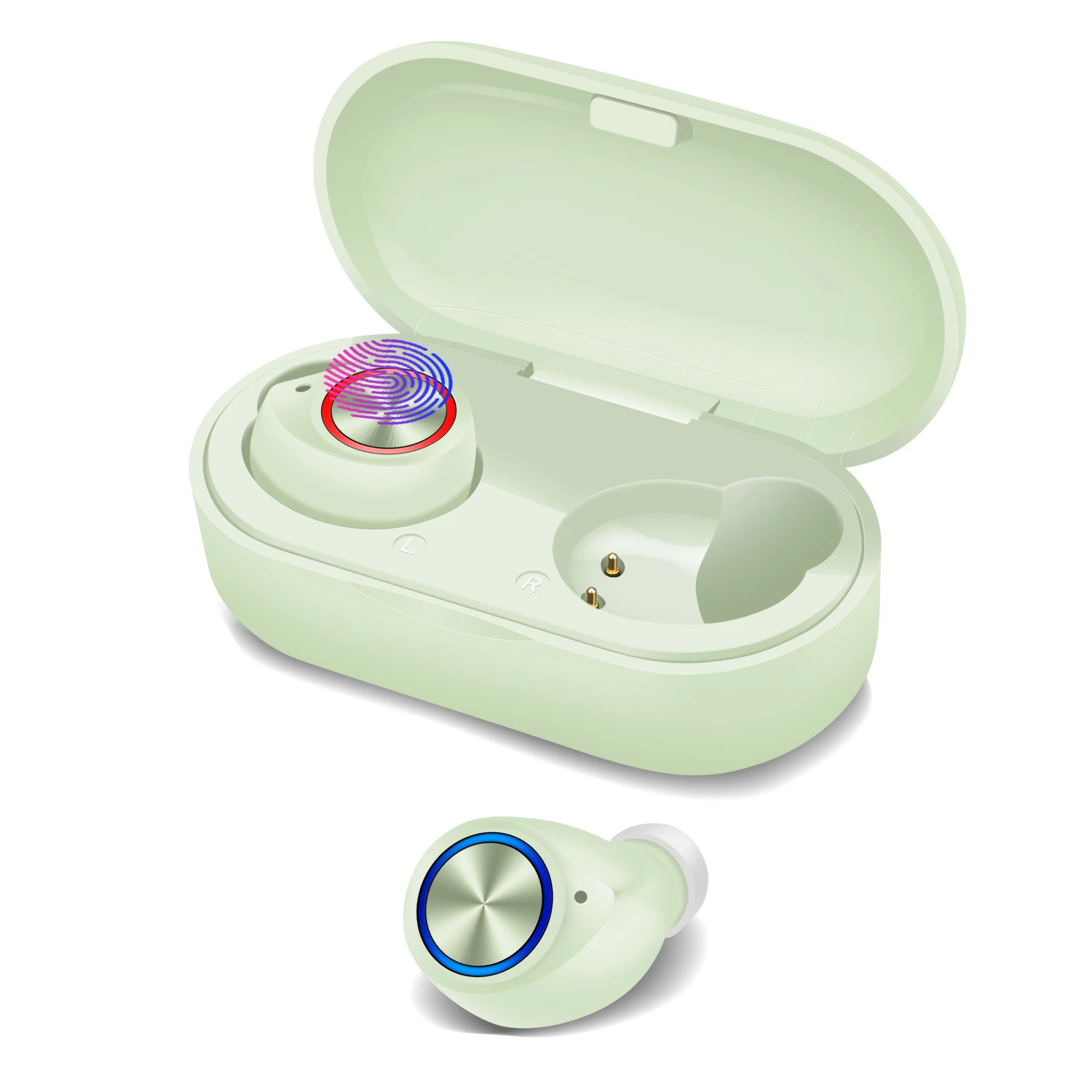 GOOJODOQ TW70 TWS беспроводные Bluetooth наушники IPX5 гарнитура HIFI 5,0 стерео Bluetooth наушники с двойным микрофоном - Цвет: MIINT