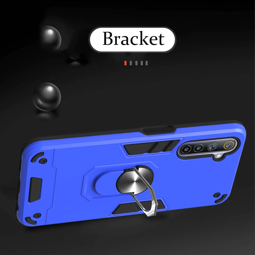 Чехол для Oppo Realme 6 чехол с кольцом Защитный металлический держатель вращающаяся