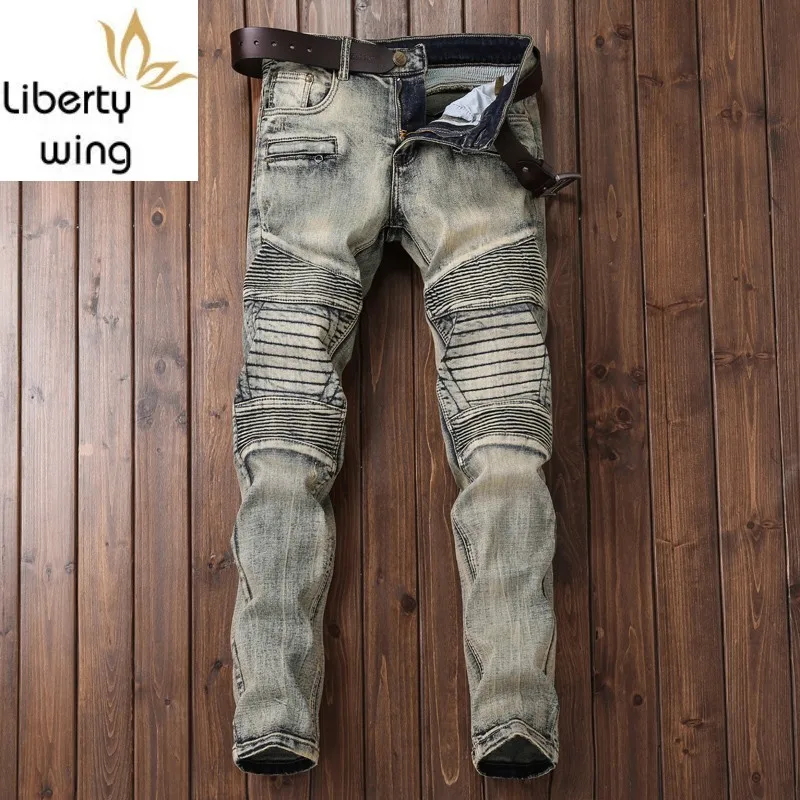 For Mens Full Length Slim Fit Trousers 
