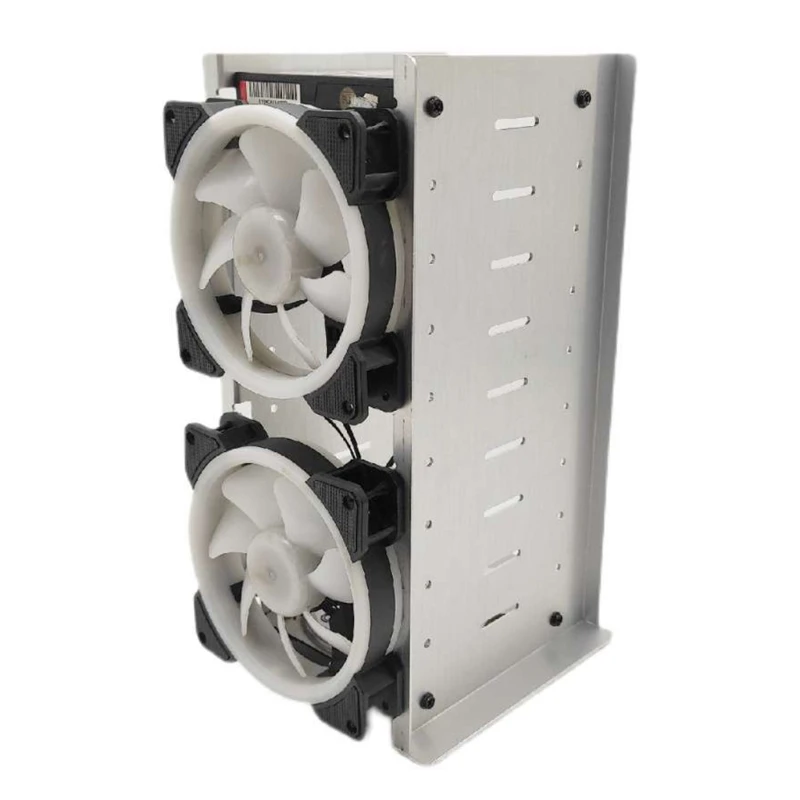 

Корпус для жесткого диска 3,5 дюйма, Штабелируемый кронштейн, алюминиевый корпус с вентиляторами 12 см