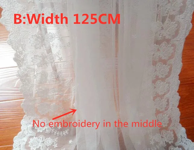 B off white 1 ярд/лот Изысканная Чистая Пряжа хлопок вышивка кружева ткани 130 см платье свадебное платье сетчатая занавеска теневые ткани RS1267 - Цвет: B off white