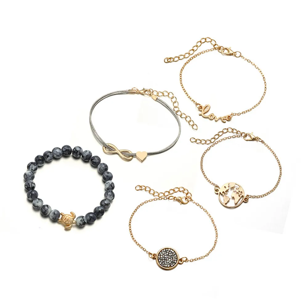 5 шт./компл. черепаха сердце дружелюбный ручной работы из бисера браслеты с