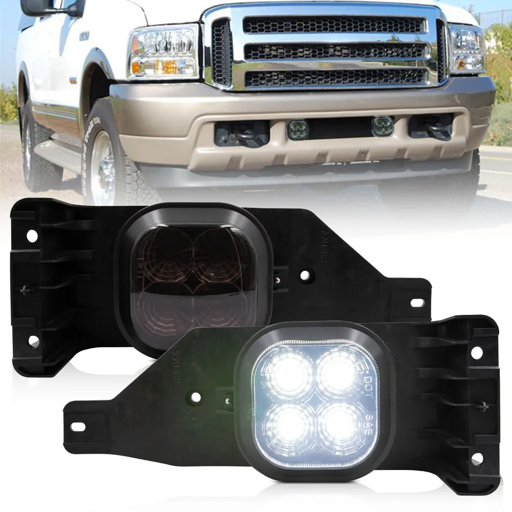 2x светодиодный противотуманный светильник дымовая линза для Ford F250 F350 F450 F550 2005 2007