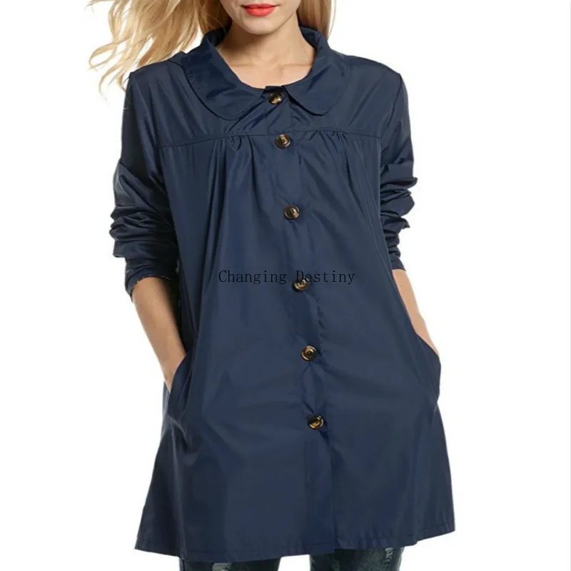 Женский плащ дождевик легкая водонепроницаемая куртка с капюшоном для занятий