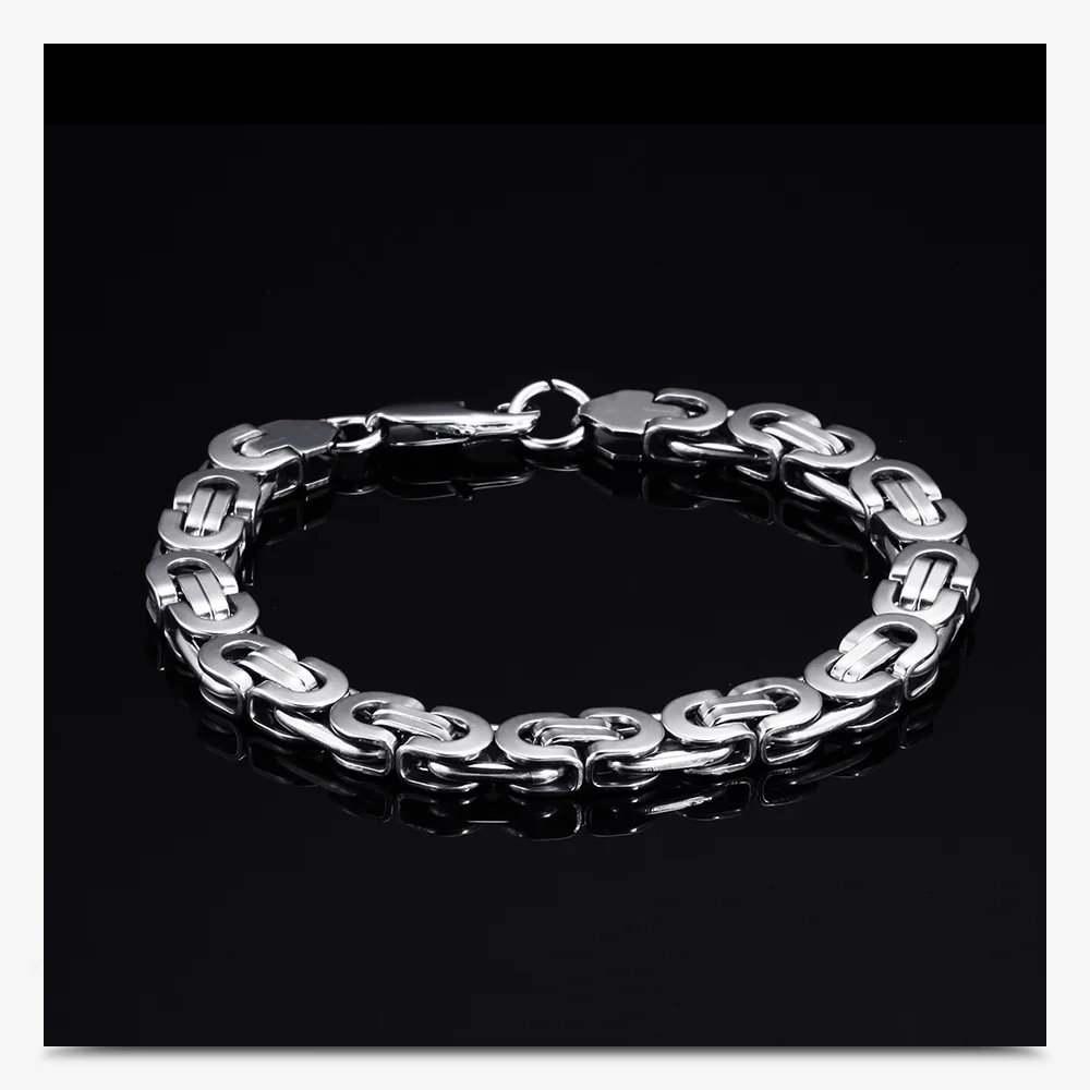 

1pcs/lot Korean style retro personality punk style men's stainless steel bracelet 21cm29g hip hop bracelet popular jewelry