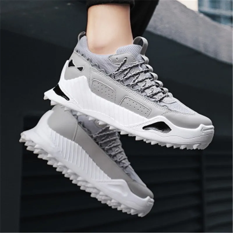 

Мужские Нескользящие кроссовки, светильник легкие, повседневная спортивная обувь для бега со шлейфом, большие размеры 39-44