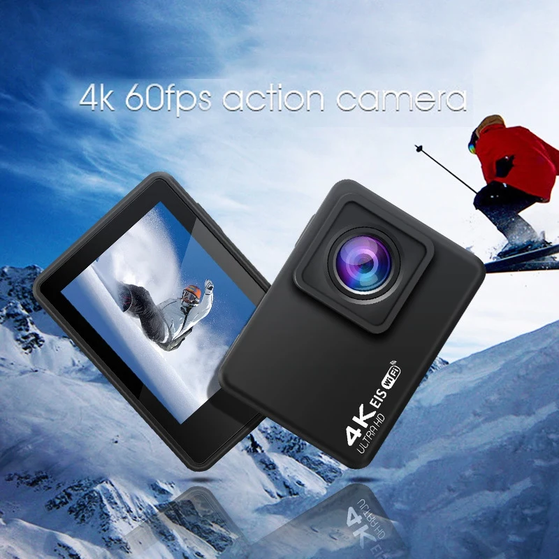 Купить Экшн-камера Ultra HD 4K, ЖК-дисплей 2,0 дюйма, 30 м, водонепроницаемая Спортивная камера на шлем с креплениями и аксессуарами для подводной съемки