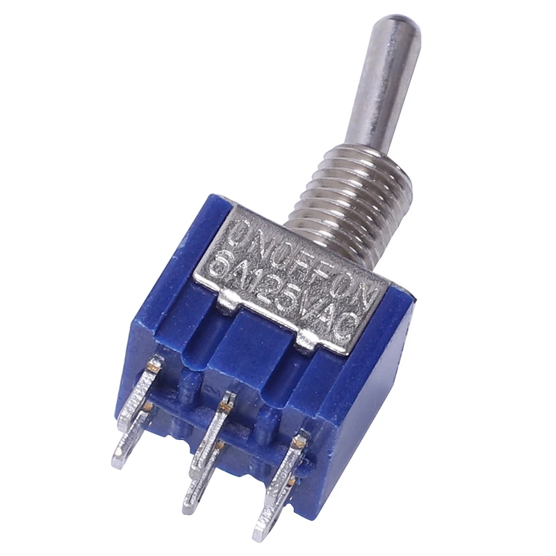 6 штук ВКЛ-ВЫКЛ-на 3-сторонний выход мини рычажный переключатель pin 6A 125VAC |