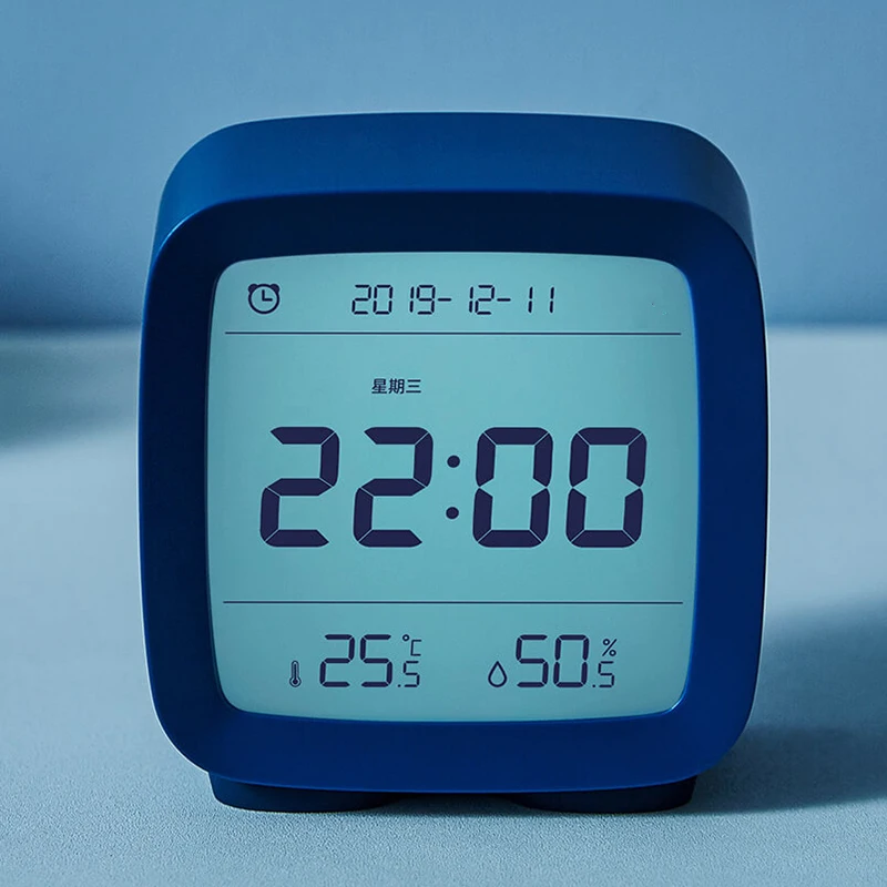 Mini Multifunction 3-In-1 Bluetooth Alarm Clock Temperature Humidity Monitor Night Light Adjustable Backlight From Youpin | Дом и сад