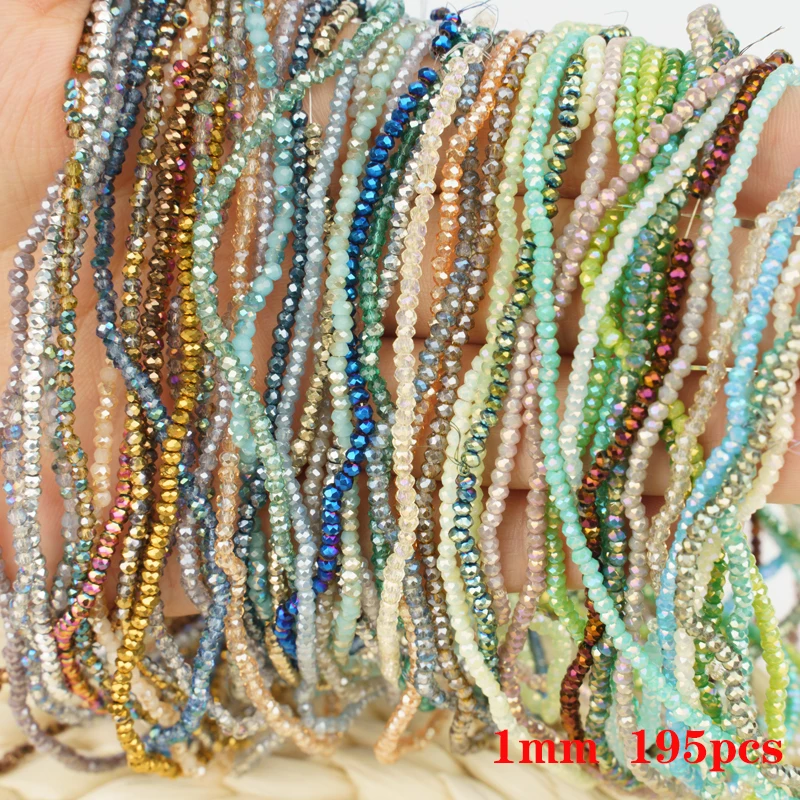 Оптовая продажа 1 мм 190 шт. Чешские Хрустальные стеклянные бусины Переводные