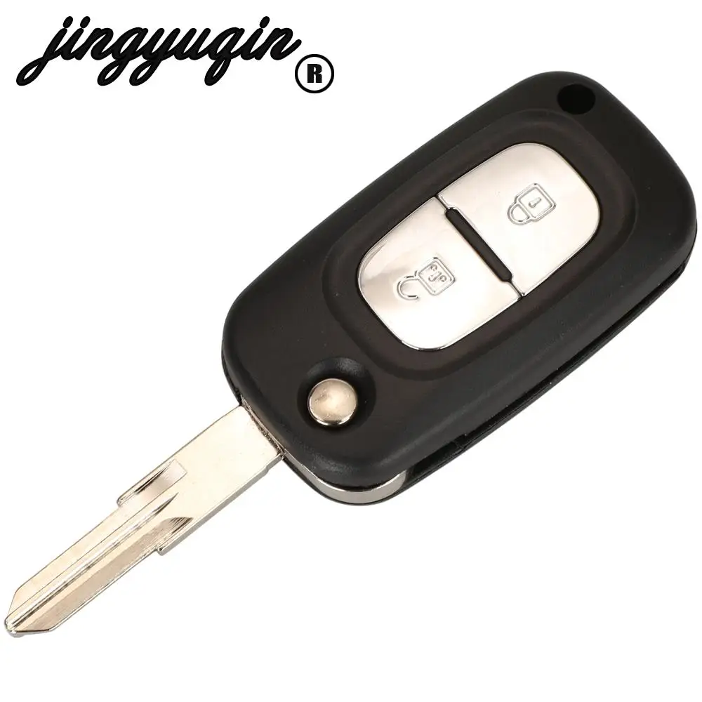 Jingyuqin модифицированный для Renault Vivaro TRAFIC мастер Kangoo Clio Dacia FOB 433 МГц PCF7946/7947 откидной