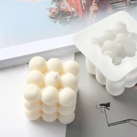 3d silicone diy candles mould soy wax mold aromatherapy wicks metal holder plaster soap hand made