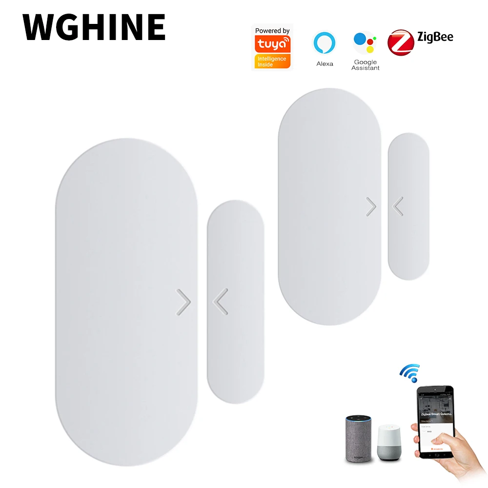Смарт-Датчик Zigbee для окон и дверей детекторы открытия/закрытия дома датчик