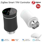 Новый привод радиатора Xiaomi Tuya Smart TRV ZigBee3.0, клапан, умный программируемый термостат, Нагреватель температуры Alexa, голосовое управление
