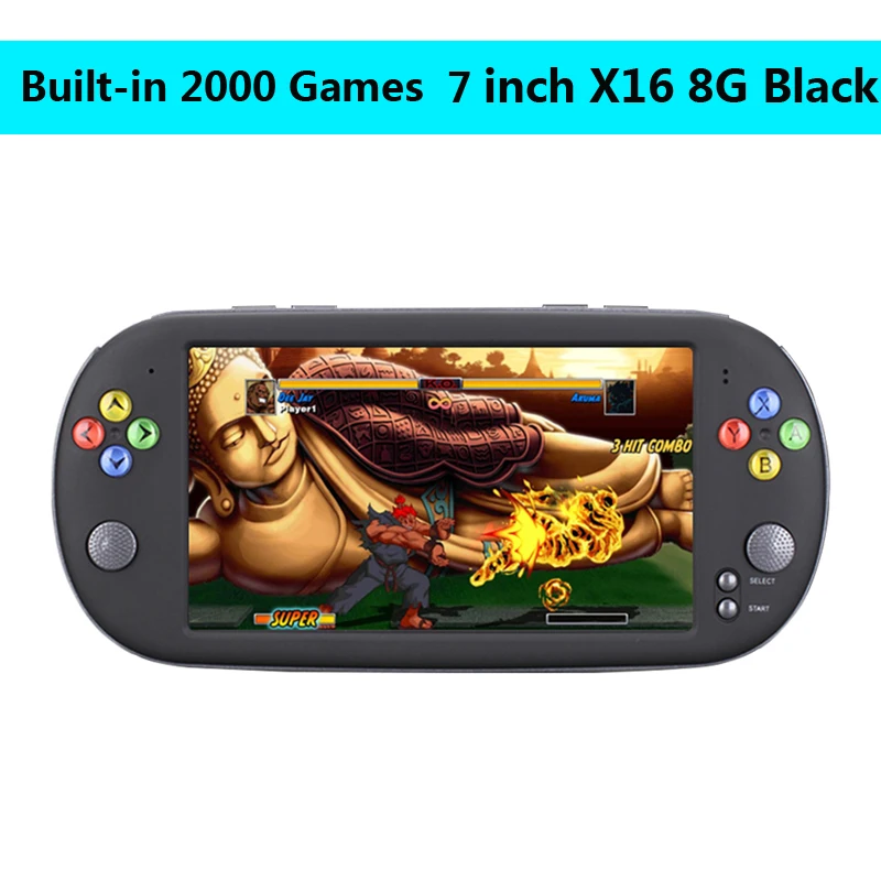 X16 8GB Black X12 5,1 дюймов портативный игровой видео плеер 8G 16G светодиодный экран Встроенный 2500/3000 игр X9 X12PLUS Ретро консолей Поддержка TF карты - Цвет: X16 8GB Black