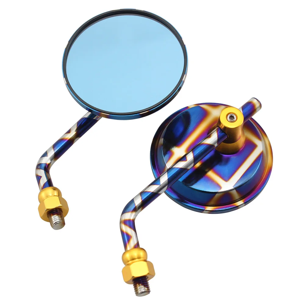 Универсальное круглое зеркало заднего вида для скутера мотоцикла 10 мм крепление