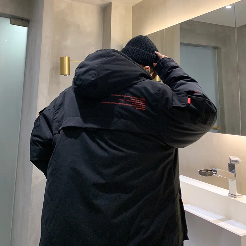 

Men Streetwear Winter Jacket 2021 Black Mens Harajuku Overcoat Cargo Jackets Parka Korean Casual Autumn Coats Plus Size