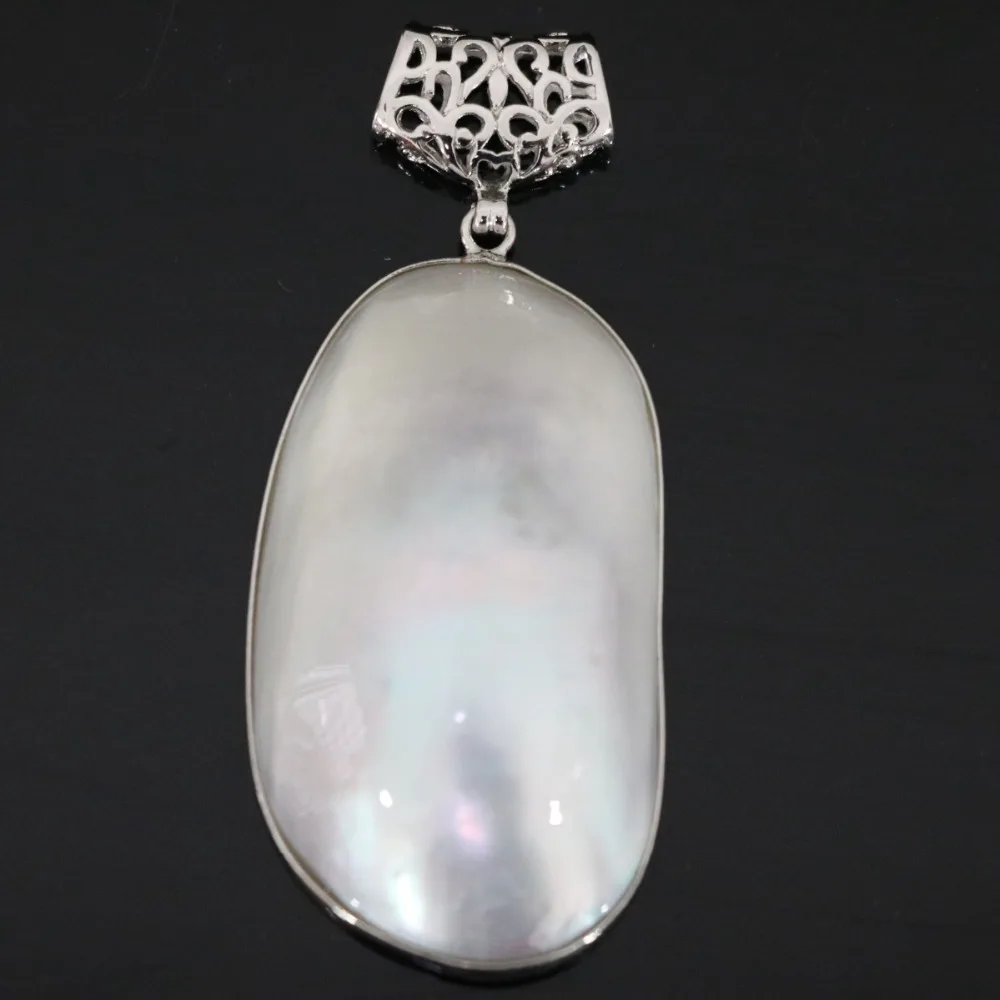 Винтажные подвески из белого жемчуга в виде ракушек случайного размера