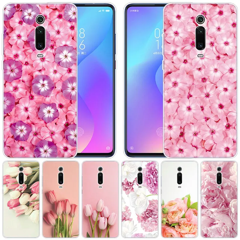 Роскошный силиконовый чехол элегантный розовый фиолетовый пион для Xiaomi Pocophone F1 Mi