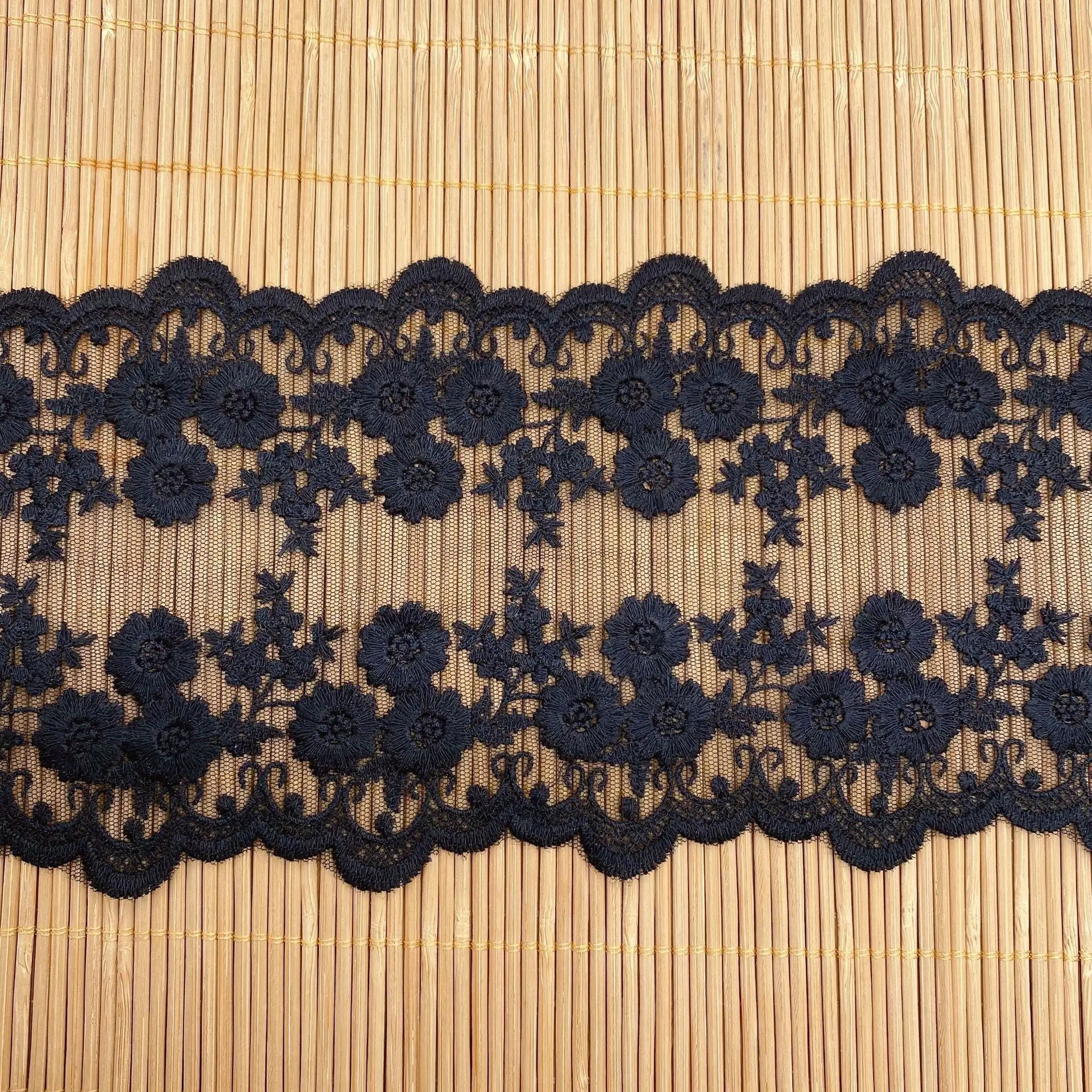 Двусторонняя сетчатая пряжа Цветочная Тюлевая ткань сделай сам ширина 12 4 см