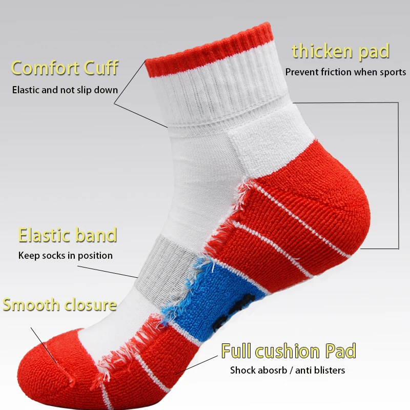 Профессиональные носки для бадминтона хлопковые махровые толстые женщин и