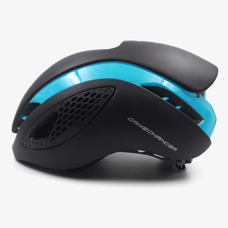 black-cyan Триатлон Аэро Велоспорт шлем для мужчин дорога mtb шлем для горного велосипеда безопасность езда tt время пробный гоночный велосипед halmet casco ciclismo - Цвет: black-cyan