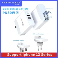 charger quick pd 30w type c usb charger with qc 3 0 18w portable fast charger for iphone 13 12 pro samsung xioami huawei c56q