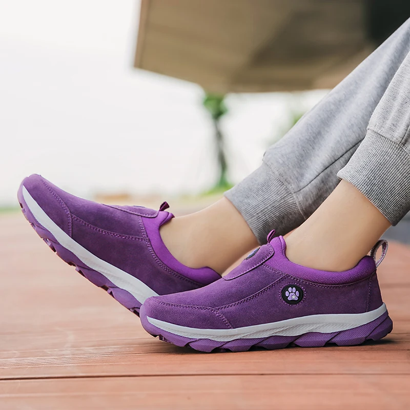 

2020 Men Hiking Shoes Snow Footwear Comfortable Women Outdoor Walking Mountain Shoes Autumn Winter Keep Warm Men Fur Sneakers