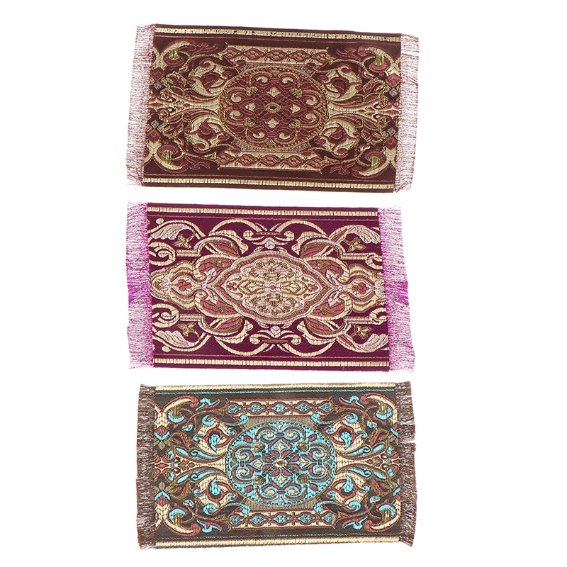 

Woven Hand 1:12 Miniature Dollhouse Mediterranean Style Carpet Floor Coverings Miniature Doll House Model Toys Diy Scene