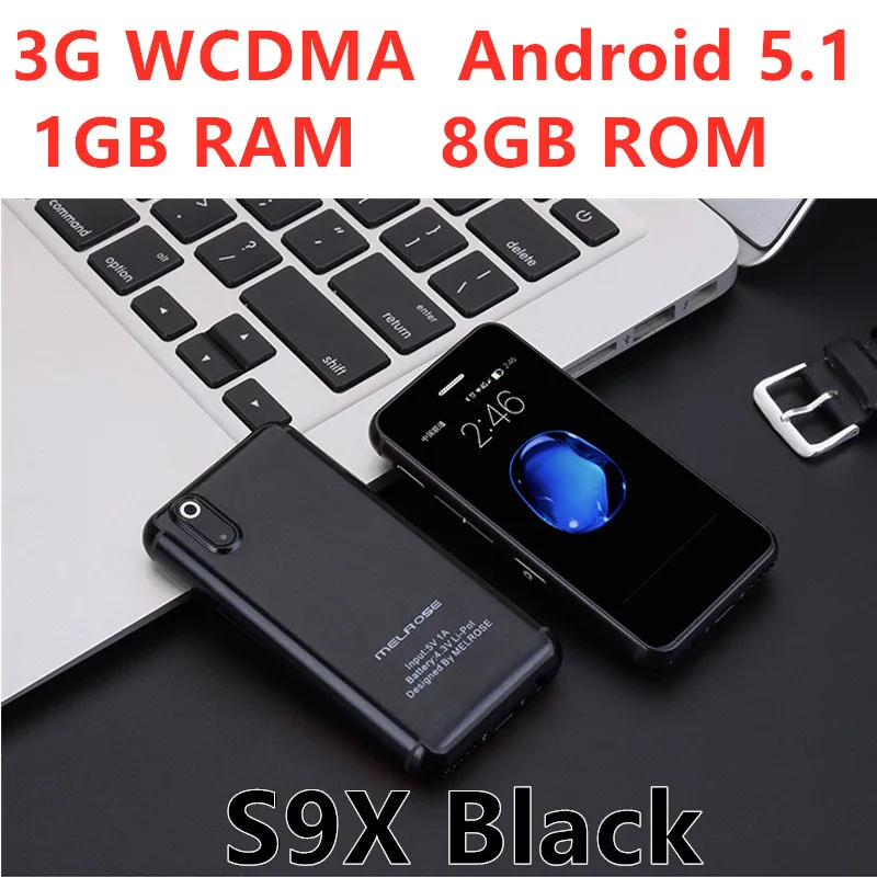 S9X Black Карманный смартфон Melrose S9 S9P S9X S9+ ультра тонкий мини мобильный телефон четырехъядерный 1 ГБ 8 ГБ разблокировка мобильных телефонов Play Store PK XS - Цвет: S9X Black