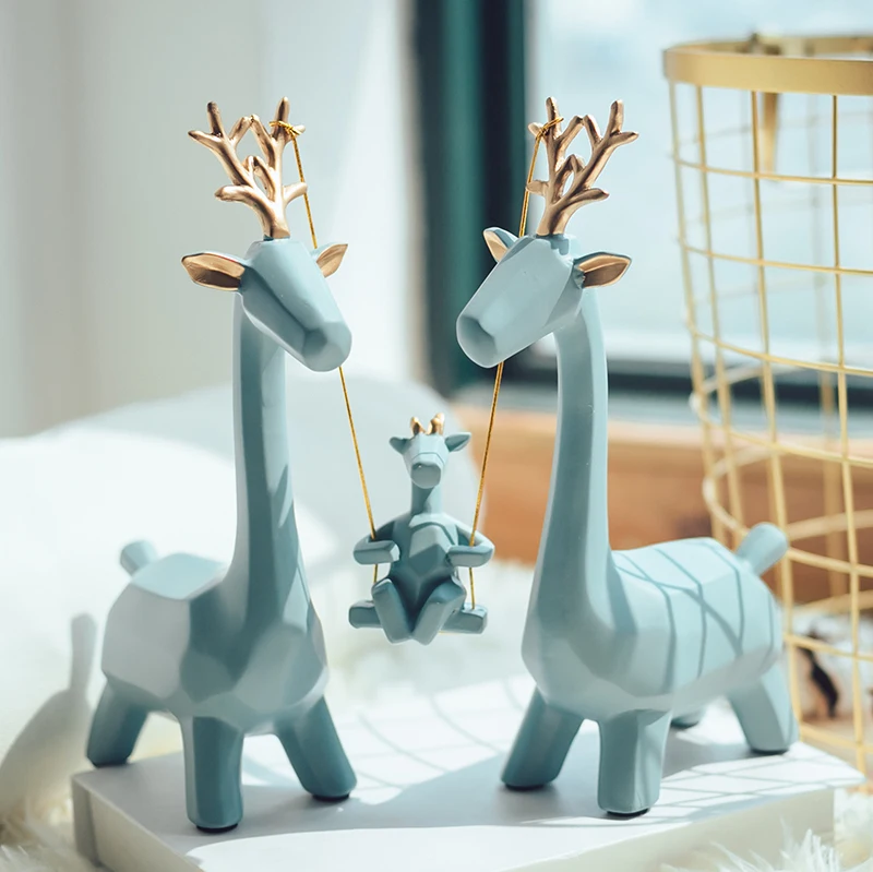 

Giraffe Nordic Figurine Stand Miniature Items Gift Modern Office Accessories Figurine Wine Cabinet Decoracion Home Decor DF50XBJ