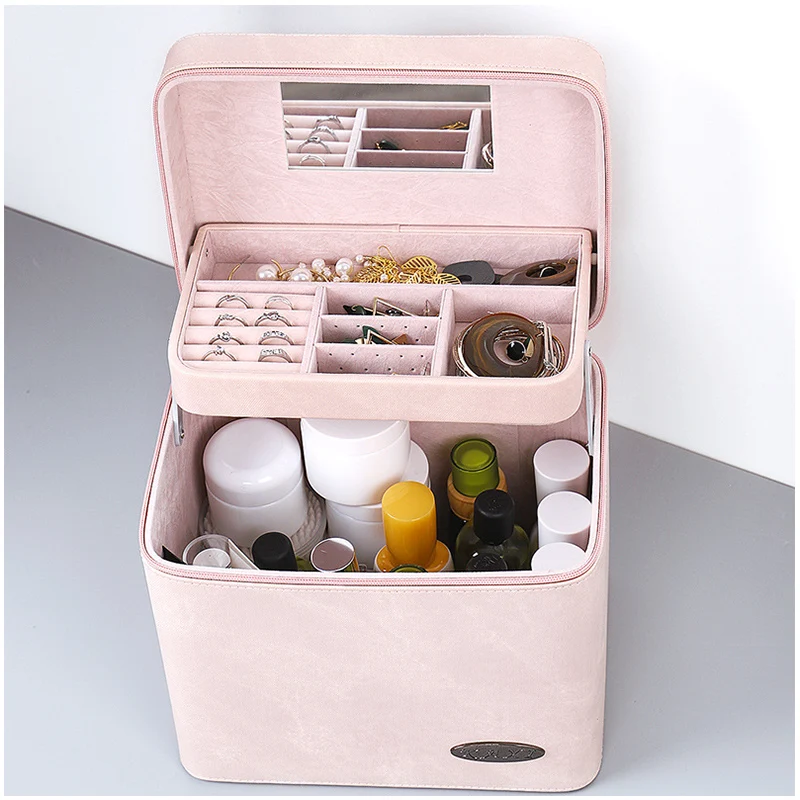 Многофункциональный Макияж сумка для женщин большой емкости профессиональная