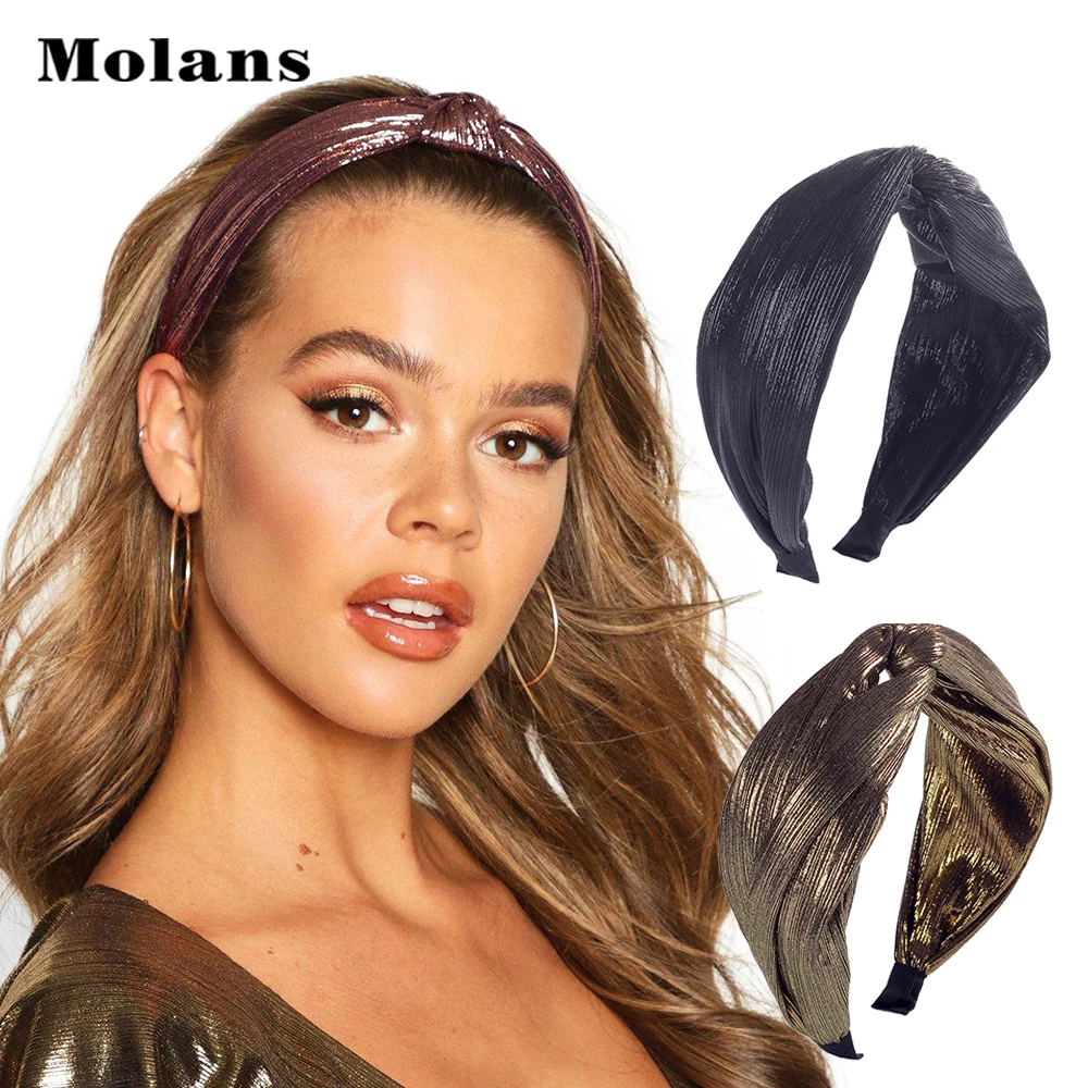 Металлическая повязка на голову MOLANS Женская ободок с рюшами аксессуары для волос