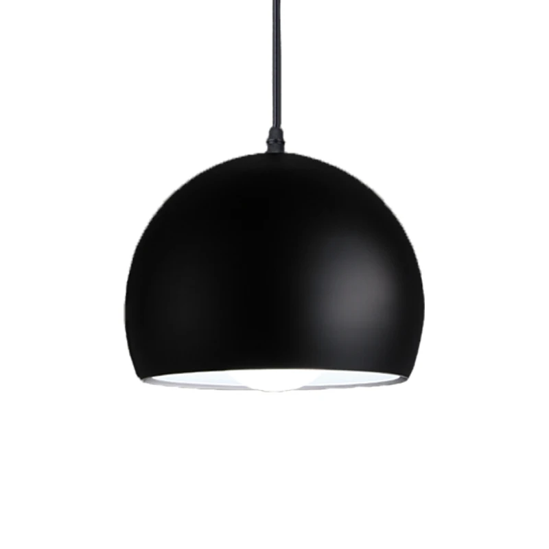 A style Black Простой шар подвесные светильники 20 см 25 см черный и белый E27 подвесные лампы ресторан светильник - Цвет корпуса: A style Black