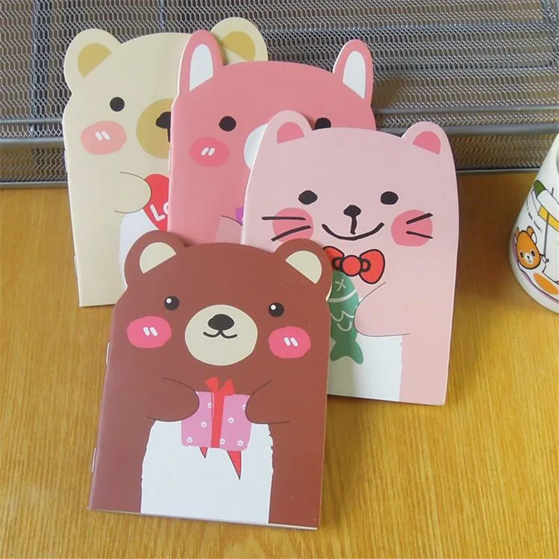 free shipping40packs/lot Creative Stationery Kawaii And Cute Bear Animal Notepad Notebook Book Baby For Cartoon Portable | Канцтовары