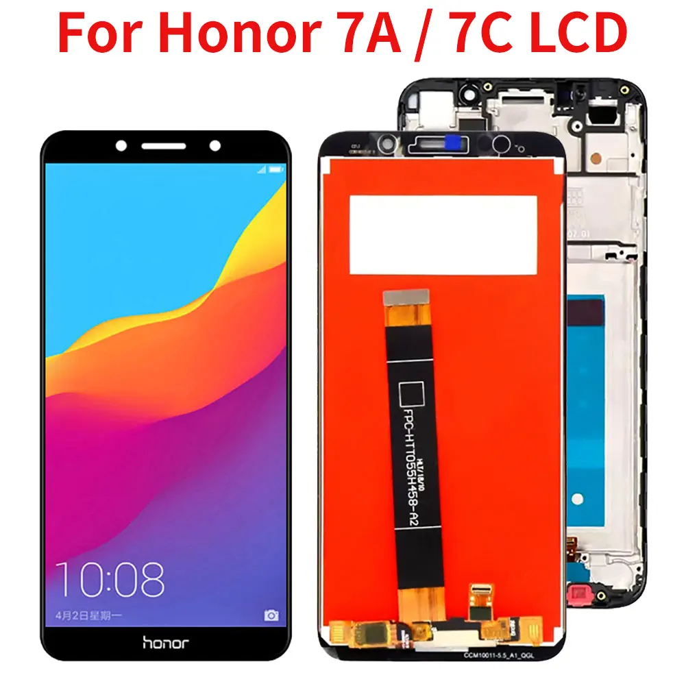 5 45 for huawei honor 7a 7c lcd display touch screen digitizer assembly high quality dua l22 lx2 l02 mobile phone parts free global shipping