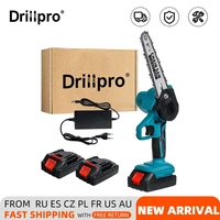 drillpro 6 inch cordless electric saw pruning chainsaw garden tree logging saw garden tool li battery for makiita 18v battery